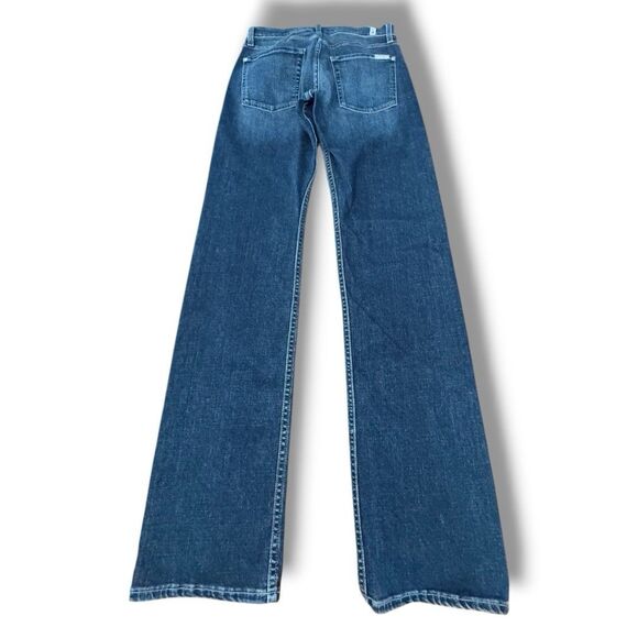 7 For All Mankind Carsen Denim Jeans Blue Straight Casual Midrise Women's Sz 29 - Picture 2 of 13